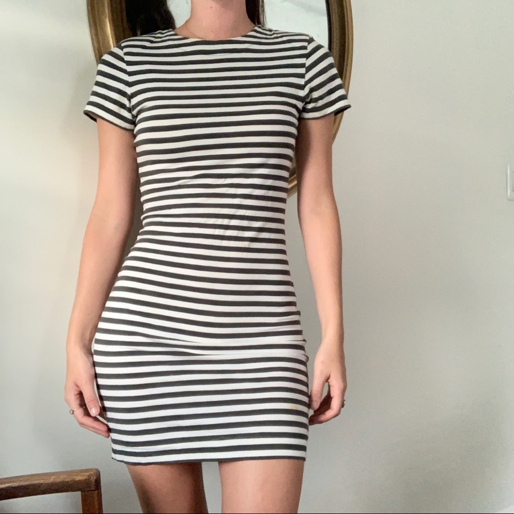 Striped French Connection Bodycon Dress